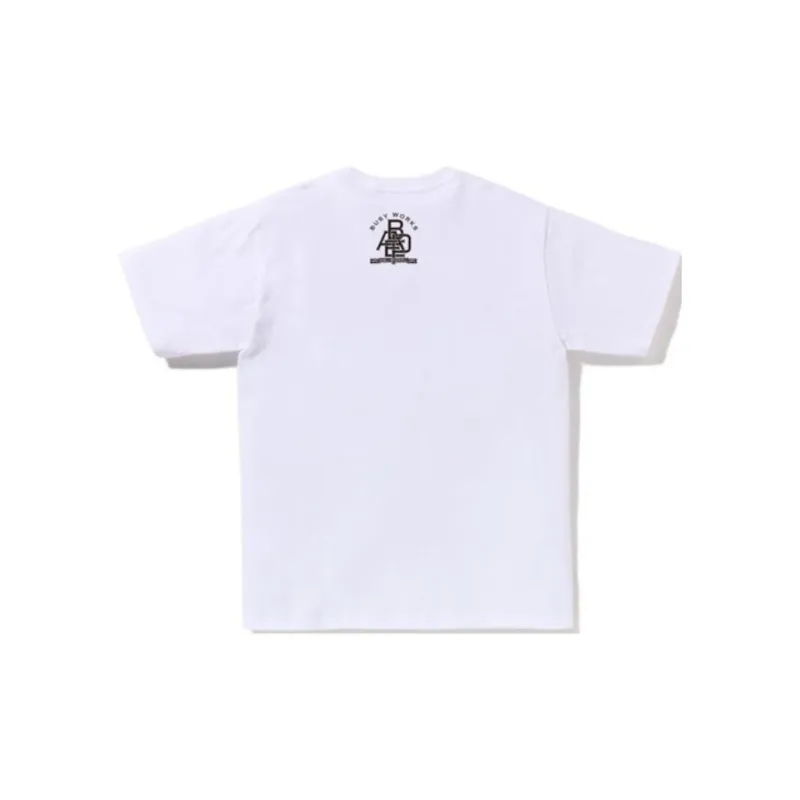 A BATHING APE Logo print Cotton T shirt-3