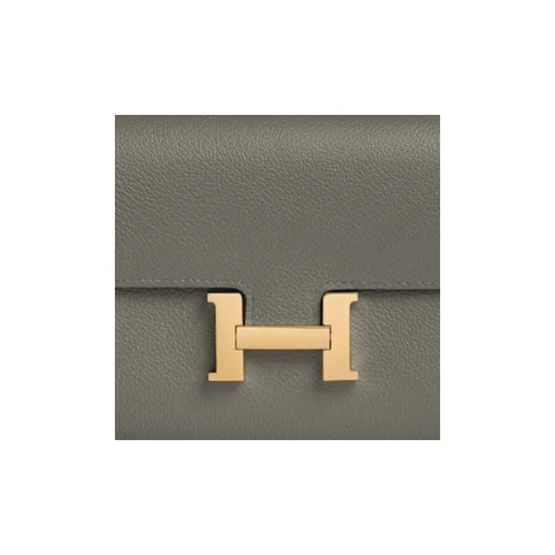HERMES Constance To Go Evercolor Leather Clutches Wallets Shoulder Bag Crossbody Bag Women's 0L Grismeyer Cumulus Gray-3