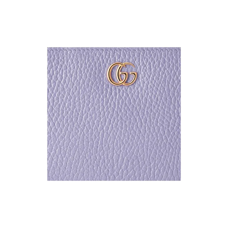 GUCCI GG Marmont Leather Wallet Women's Light Purple-4