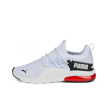 PUMA Electron 2.0 Cushioning Anti-Slip And Wear-Resistant Mid-Top Running Shoes Unisex White Black Red