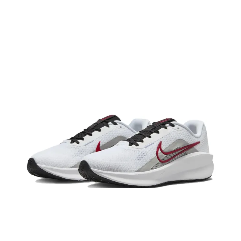 Nike Downshifter 13 White Light Smoke Grey Black Fire Red-2