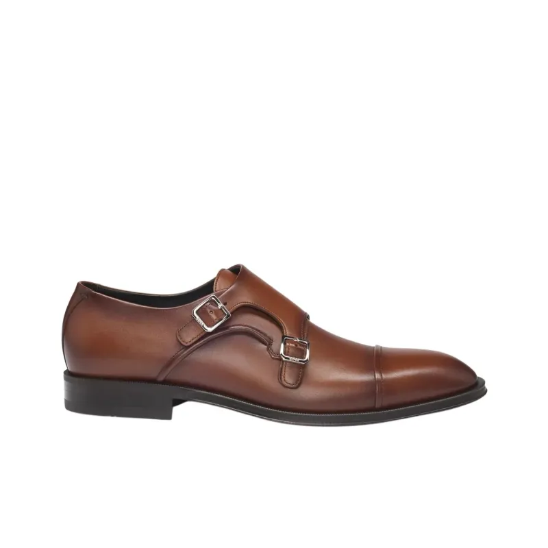 HUGO BOSS Cap-toe Dress Shoes Men's Brown-1