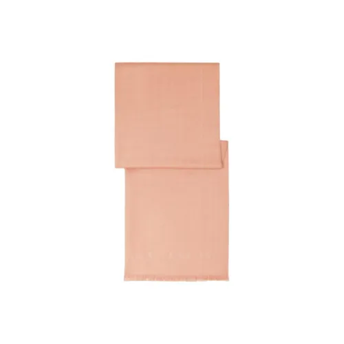 COACH Wool Knit Scarves Unisex Pink