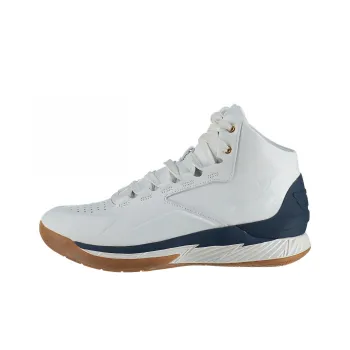 Under Armour Curry 1 Basketball Shoes Unisex Mid-Top White/Blue