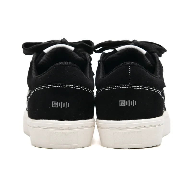 Circle Small Cushioning Coverage Lightweight Breathable Slip Resistant Low Top Canvas Shoes Unisex Black-5