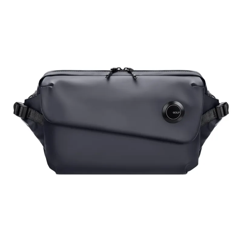 GOLF Fabric One Shoulder Crossbody Bag, Sling Bag Regular Men's Dusty Black/Elegant Gray-5