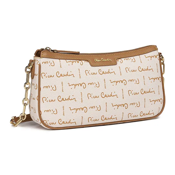 PIERRE CARDIN Polyvinyl Chloride Handbag, Shoulder Bag, Crossbody Bag Regular Women's Beige-3