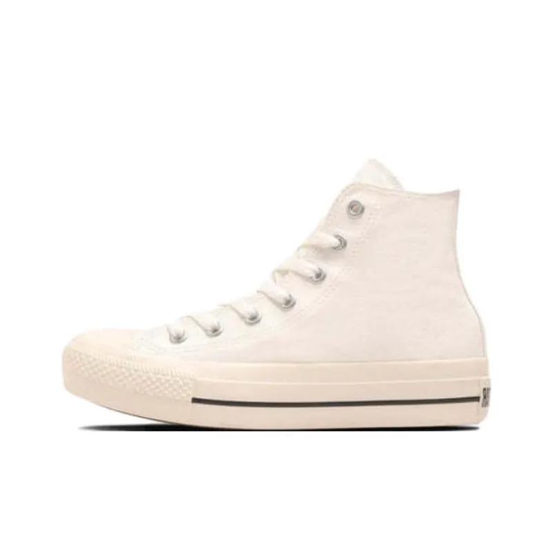 Converse ALL STAR PLTS FLOWERPATCH HI Abrasion Resistant Breathable High Top Canvas Shoes Women's Beige-0