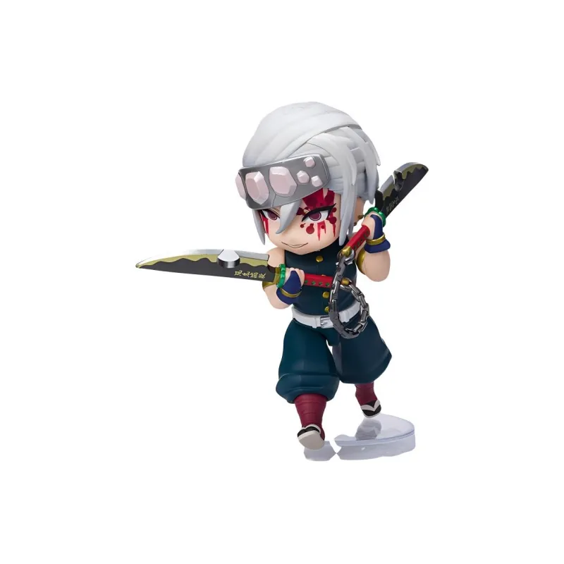 BANDAI Tengen Uzui Figuarts Mini Demon Slayer  Kimetsu No Yaiba Chibi Figures 10cm-1
