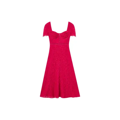 Self-portrait Short-Sleeved Dresses Women's French Red