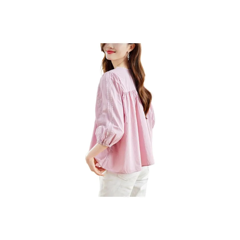 La Chapelle Shirts Women's Pink-1