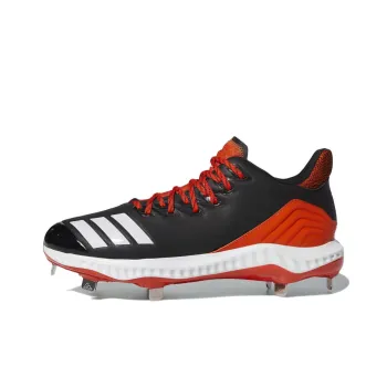Adidas Icon Bounce Wear-Resistant Low-Top Training Shoes Men's Black Orange
