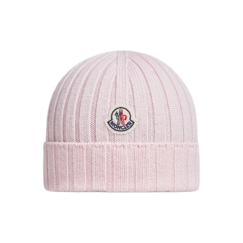 Moncler Merino Wool Beanies Kids' Pink-0