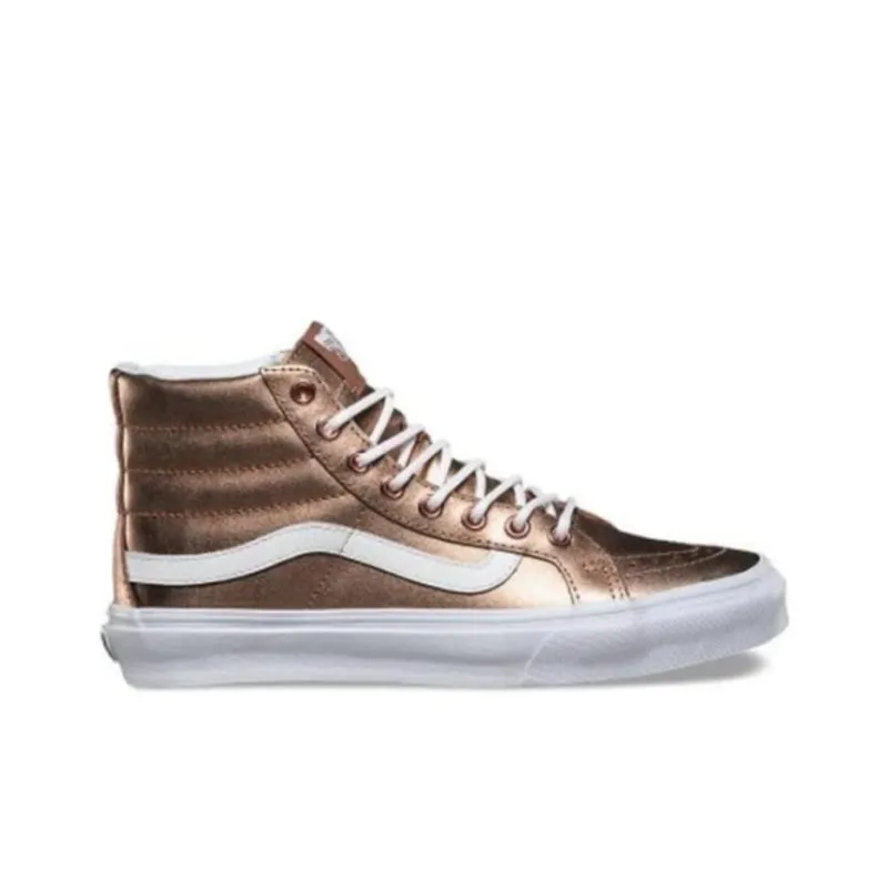 Vans SK8 HI Slim Casual Skateboarding Shoes Gold Women's-1