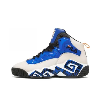 FILA Mb High Cushioning, Wear Resistant Mid Top Basketball Shoes Men's Blue