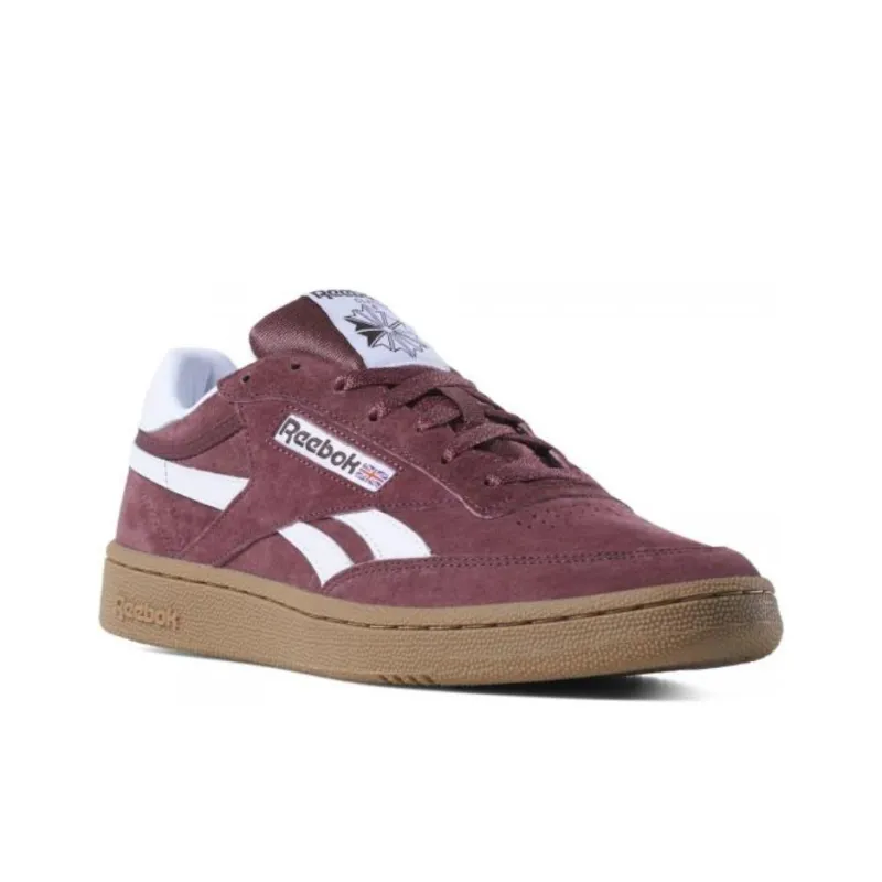 Reebok Revenge Anti Slip Wear Resistant Low Top Skateboard Shoes Unisex Purple White-2