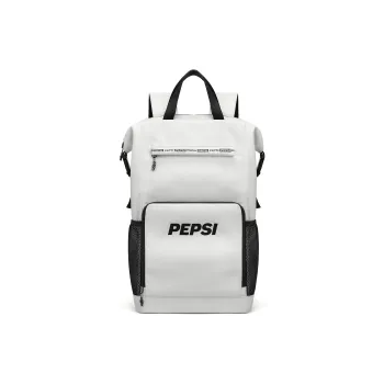Pepsi PU 16-Inch Laptop Bag Backpack Large Size Unisex White Black