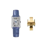 Blue Stitching Genuine Leather-Gold-Tone Lock Women's