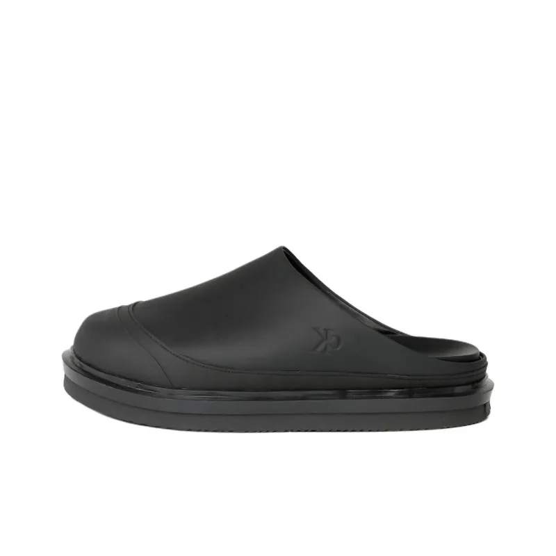 CALVIN KLEIN Wrap-toe Slippers Men's Black-0