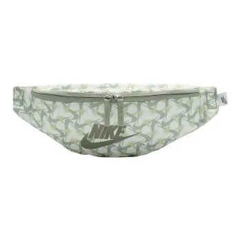 Nike Heritage Fabric Crossbody Bags Fanny Pack Regular Unisex Mountain Peak White & Horizon Green & Dark Mud Gray