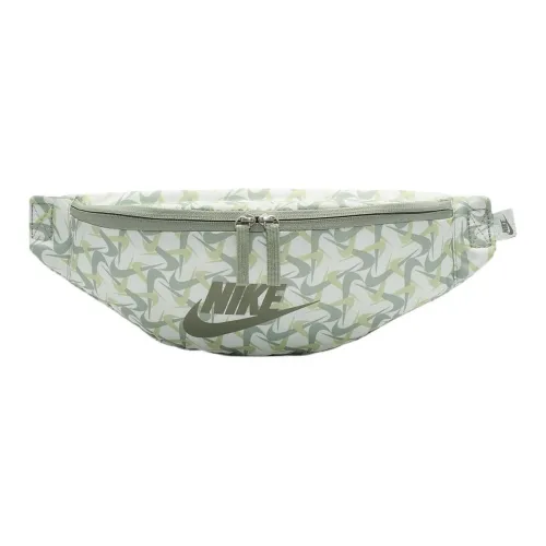 Nike Heritage Fanny Packs Mountain Peak White With Earth Green And Dark Clay Gray