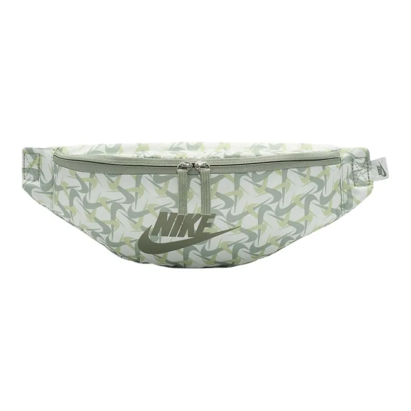 Nike Heritage Fabric Crossbody Bags Fanny Pack Regular Unisex Mountain Peak White & Horizon Green & Dark Mud Gray-0