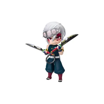 BANDAI Tengen Uzui Figuarts Mini Demon Slayer  Kimetsu No Yaiba Chibi Figures 10cm