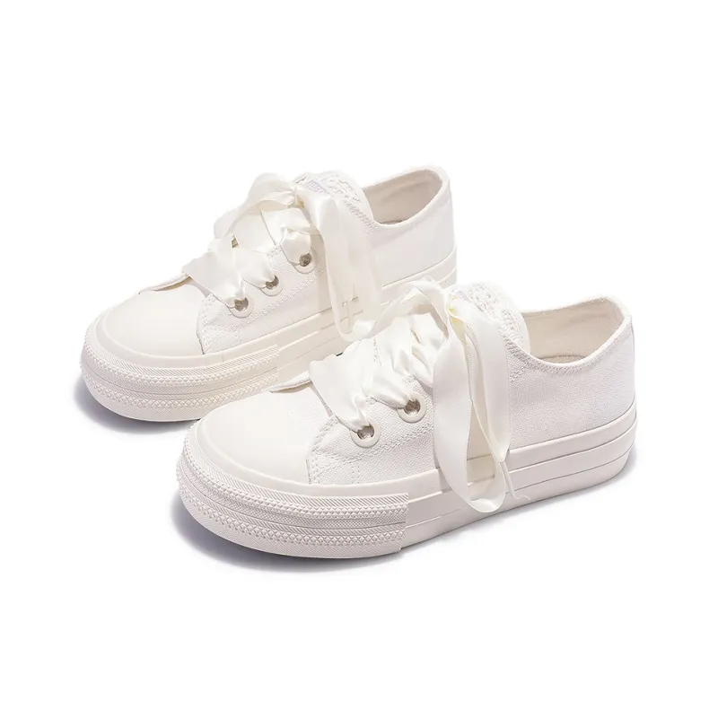 SNXR Non-slip Wear-resistant Shock Absorption Low-Top Canvas Shoes Women's Ecru-3