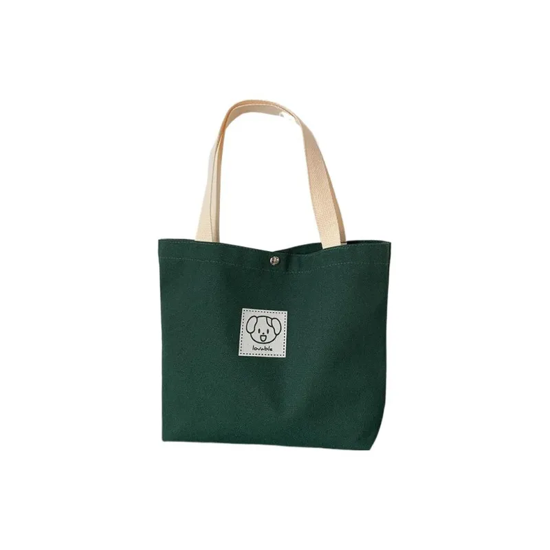 PULUWIRR Canvas Shoulder Bag, Handbag Medium Size Women's Beige/Black/Purple/Red/Emerald Green/Dark Green-10
