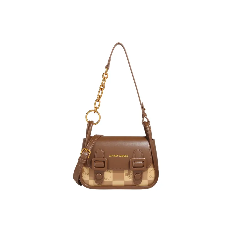 Disney Mickey Series PU Crossbody Bag Shoulder Bag Underarm Handbag Regular Women's Brown-0