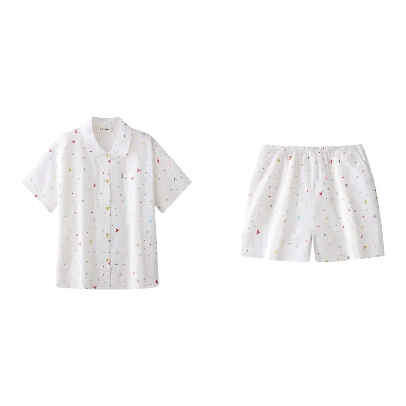Wabi Town Pajama Set Women's White-0