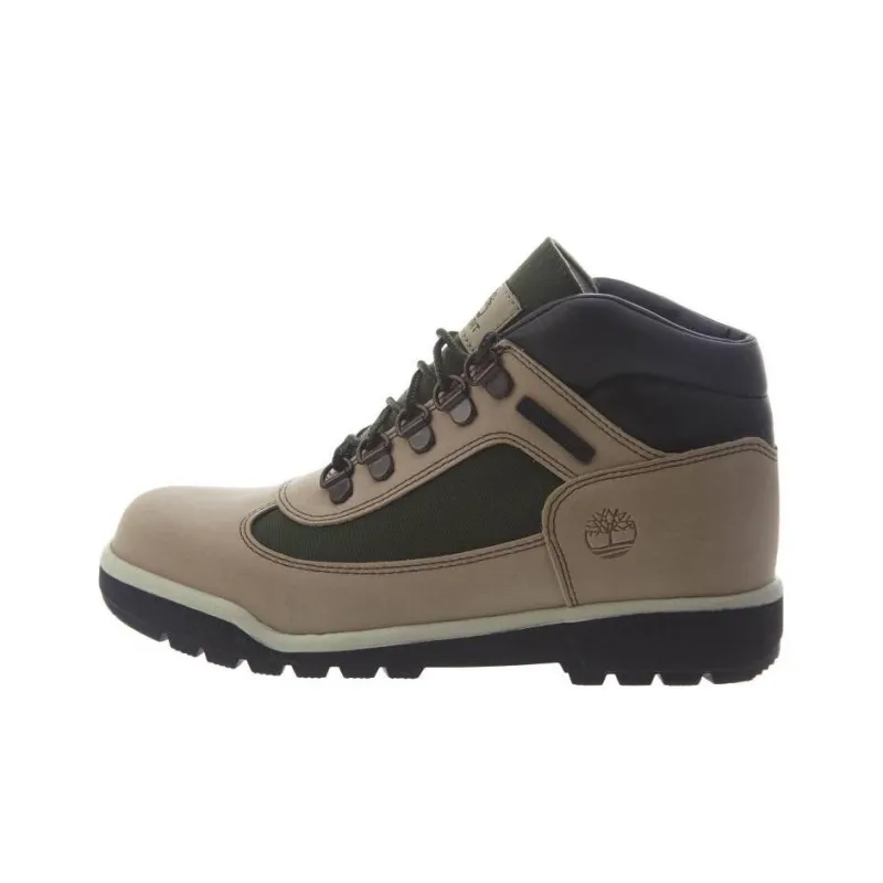 Timberland Cushioning, Wear Resistant Mid Top Kids' Outdoor Shoes Brown Green Teenagers-0