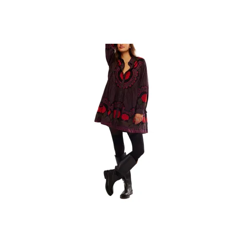 FREE PEOPLE Long-Sleeved Dresses Women's Hot Night Combo