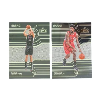 PANINI 2015 16 Blake Griffin+DeAndre Jordan, Clippers, Gum Tack Player Card Collection Pass Sports Cards 2 Pcs