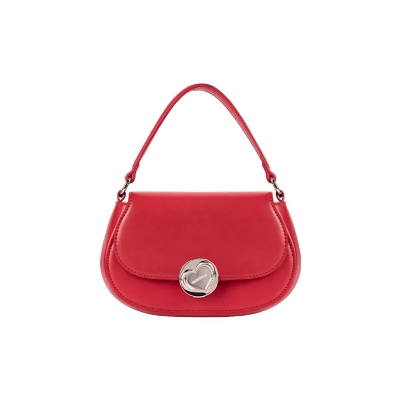 ONE TIME Synthetic Leather Crossbody Bag, Shoulder Bag Women's Cherry Blossom Pink/Red-7