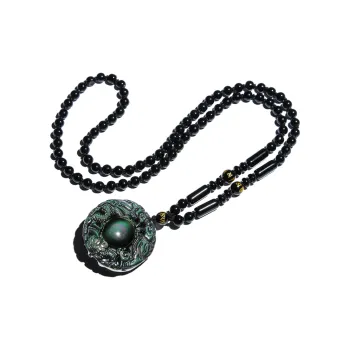 Yi Mingju Obsidian Jade Pendants Unisex