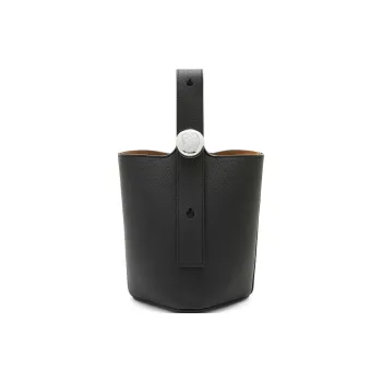 LOEWE Bucket Series Soft Grain Cow Leather Bucket Bag, Shoulder Bag, Crossbody Bag, Handbag Mini Women's Black