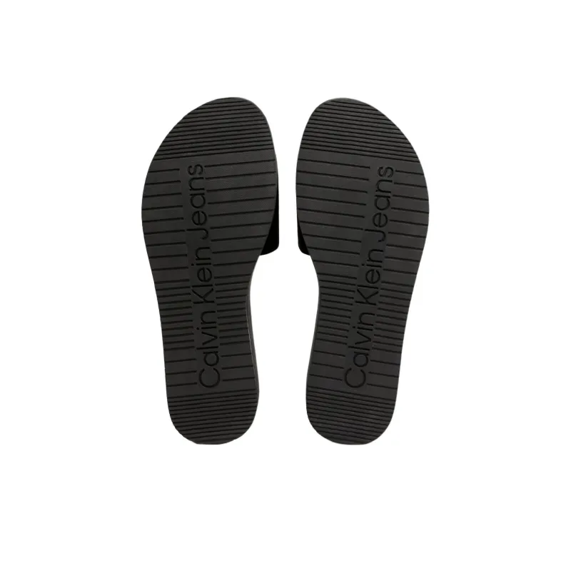 CKJ CALVIN KLEIN JEANS Slide Slippers 6cm Women's Black-5