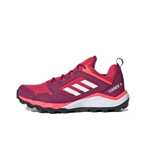 Adidas Terrex Agravic Running Shoes Women's Low-Top Red/White