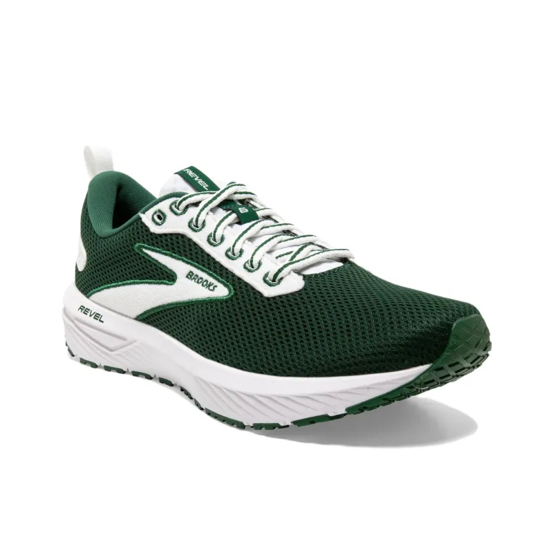 Brooks Revel 6 Cushioned Slip-Resistant Low-Top Casual Running Shoes Men's Green-2