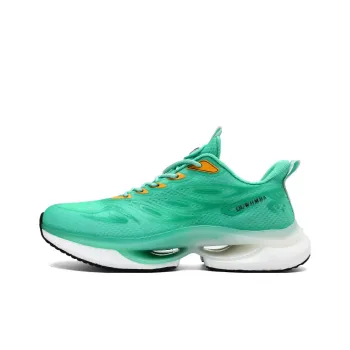 OUWENHEIMANBA Cushioning Breathable Lightweight Rebound Low-Top Popcorn TPU Outsole Running Shoes Unisex Cyan Yellow