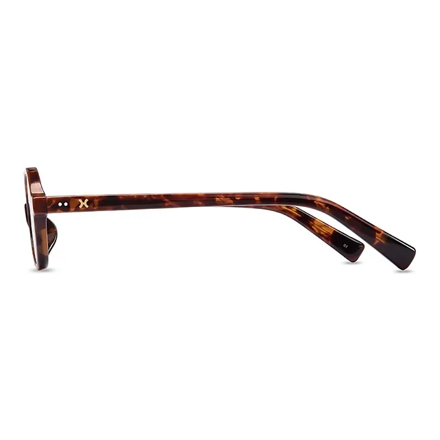 LOHO Plate Frame Oval Travel Photography Bookworm Sunglasses Trendy Slim Frame Unisex Tortoiseshell Black-7
