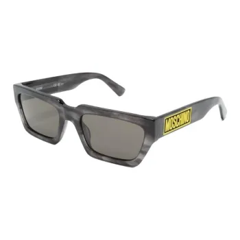 MOSCHINO Rubberised logo Rectangle frame Sunglasses