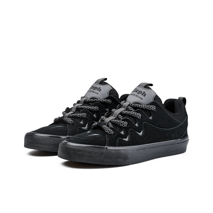 GOLUCK Skateboard Shoes Unisex Low-Top Black Black US M 8