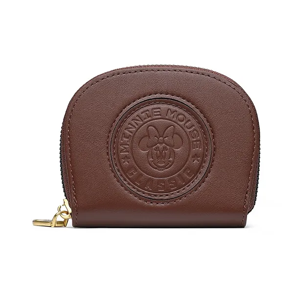 Disney Minnie Series PU Card Holder Coin Purse ID Holder Card Sleeve Business Card Holder Regular Women's Brown-0