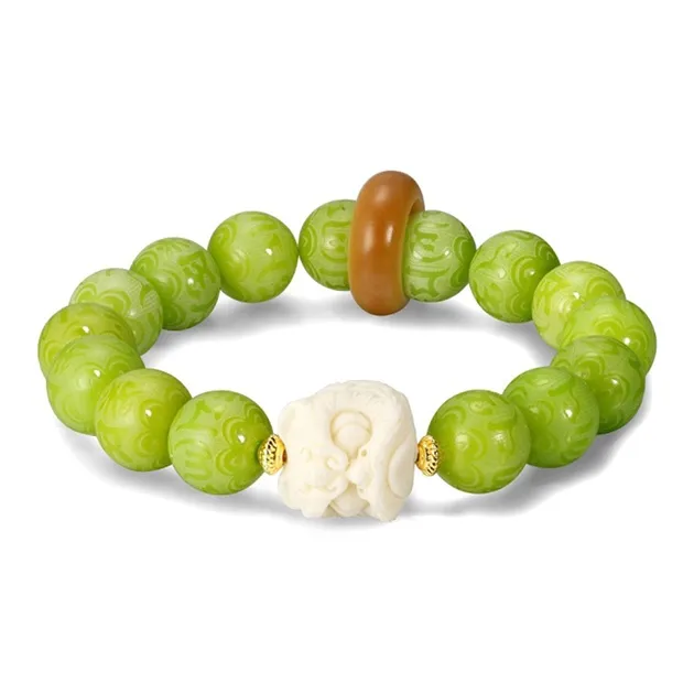 There Is You In The Long World White Jade Bodhi Bracelets Unisex-0