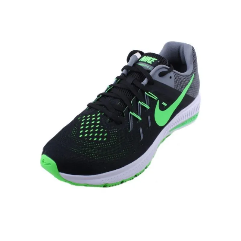 Nike ZOOM Winflo 2 Slip Resistant, Abrasion Resistant Cushioning Low Top Casual Running Shoes Men's Black White Gray-2