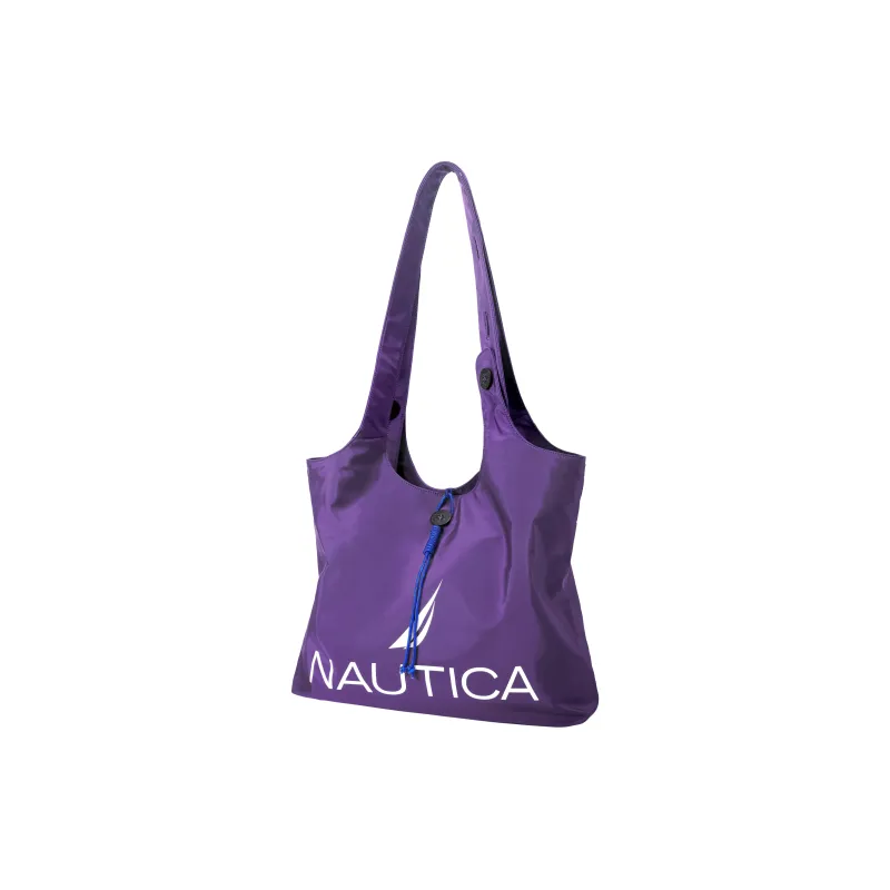 NAUTICA Nylon Tote Shopping Bag Shoulder Bag Unisex Black/Royal Blue/Brown/Purple-14