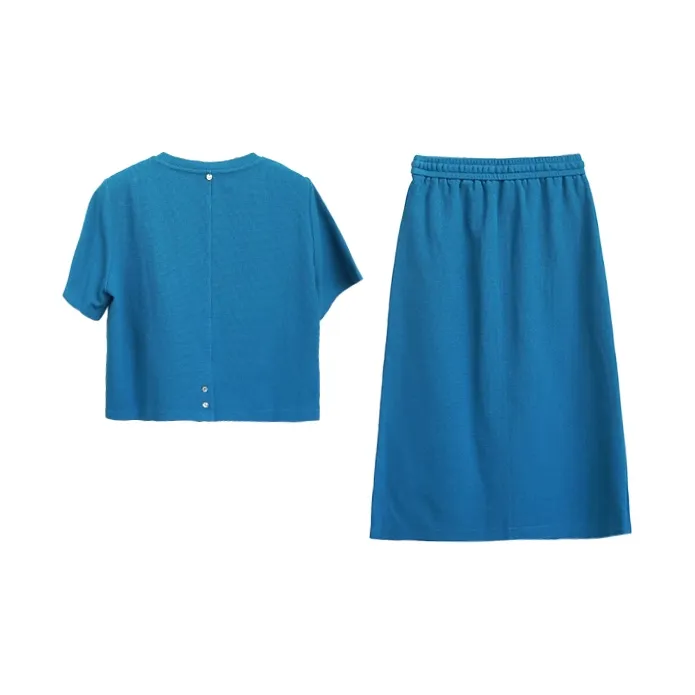 RUBIN Skirt Set Women's Dusty Blue-1