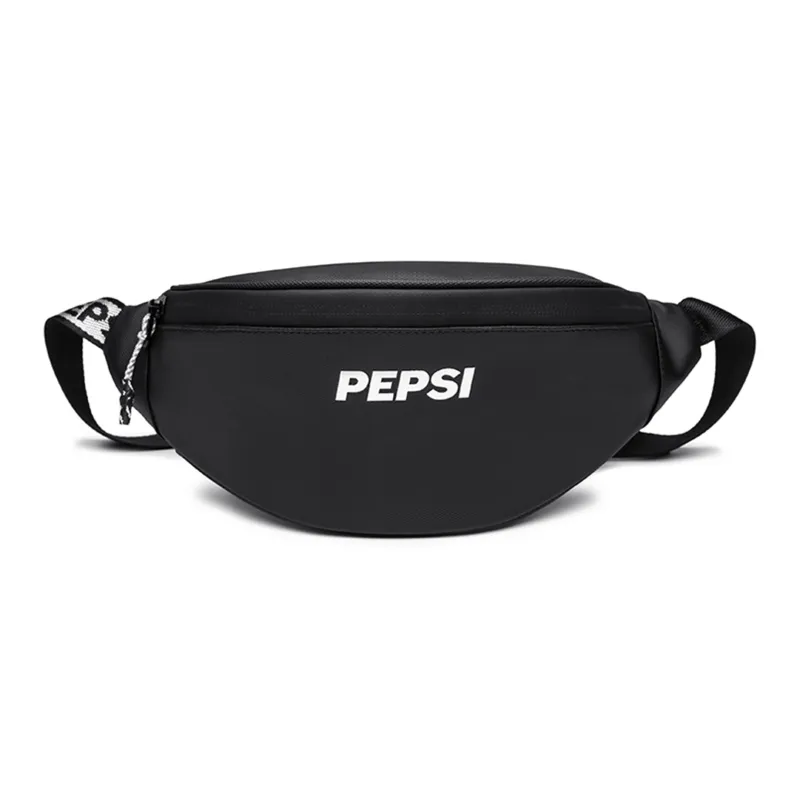 Pepsi Membrana Dermalis Fanny Pack Sling Bag Shoulder Bag Crossbody Bag Small Size Unisex Black/Jasper-0
